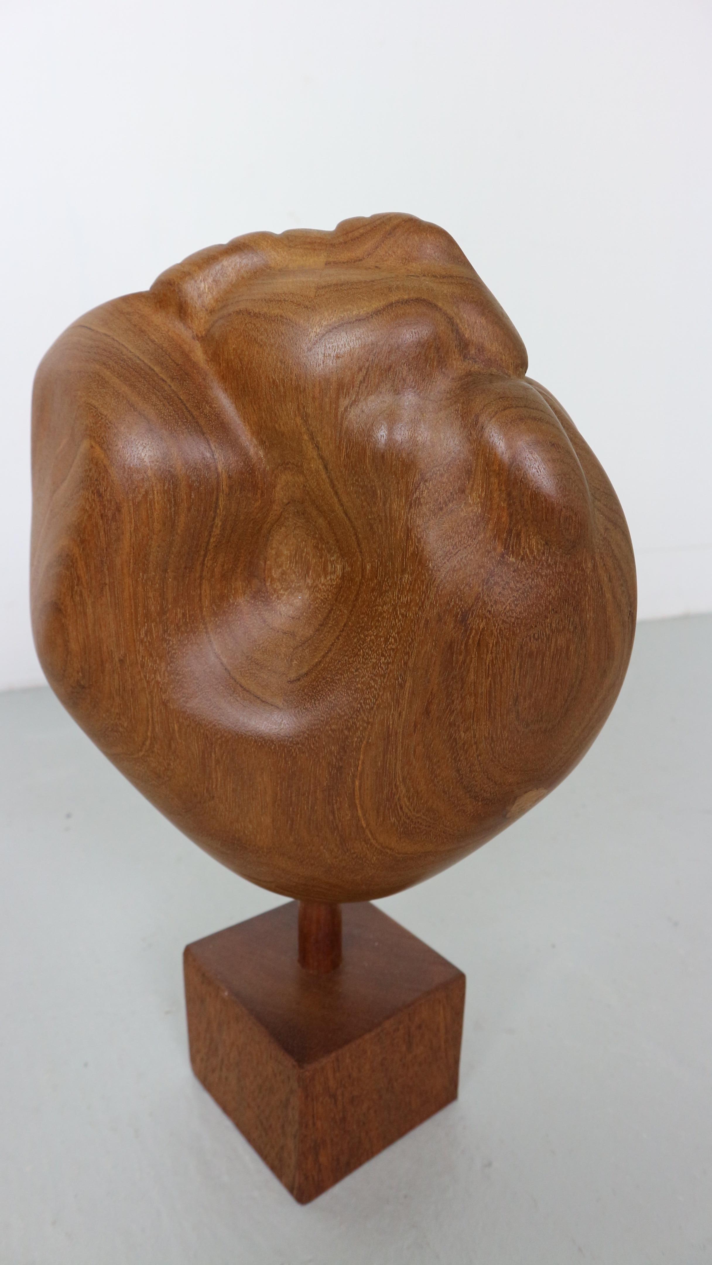Dutch organically shaped wood sculpture 1950s Netherlands, Rooster