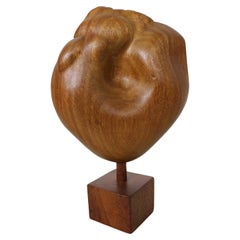 organically shaped wood sculpture 1950s Netherlands, Rooster