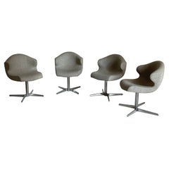 Organisch drehbare Esszimmerstühle von Ligne Roset, Vierer-Set, Frankreich
