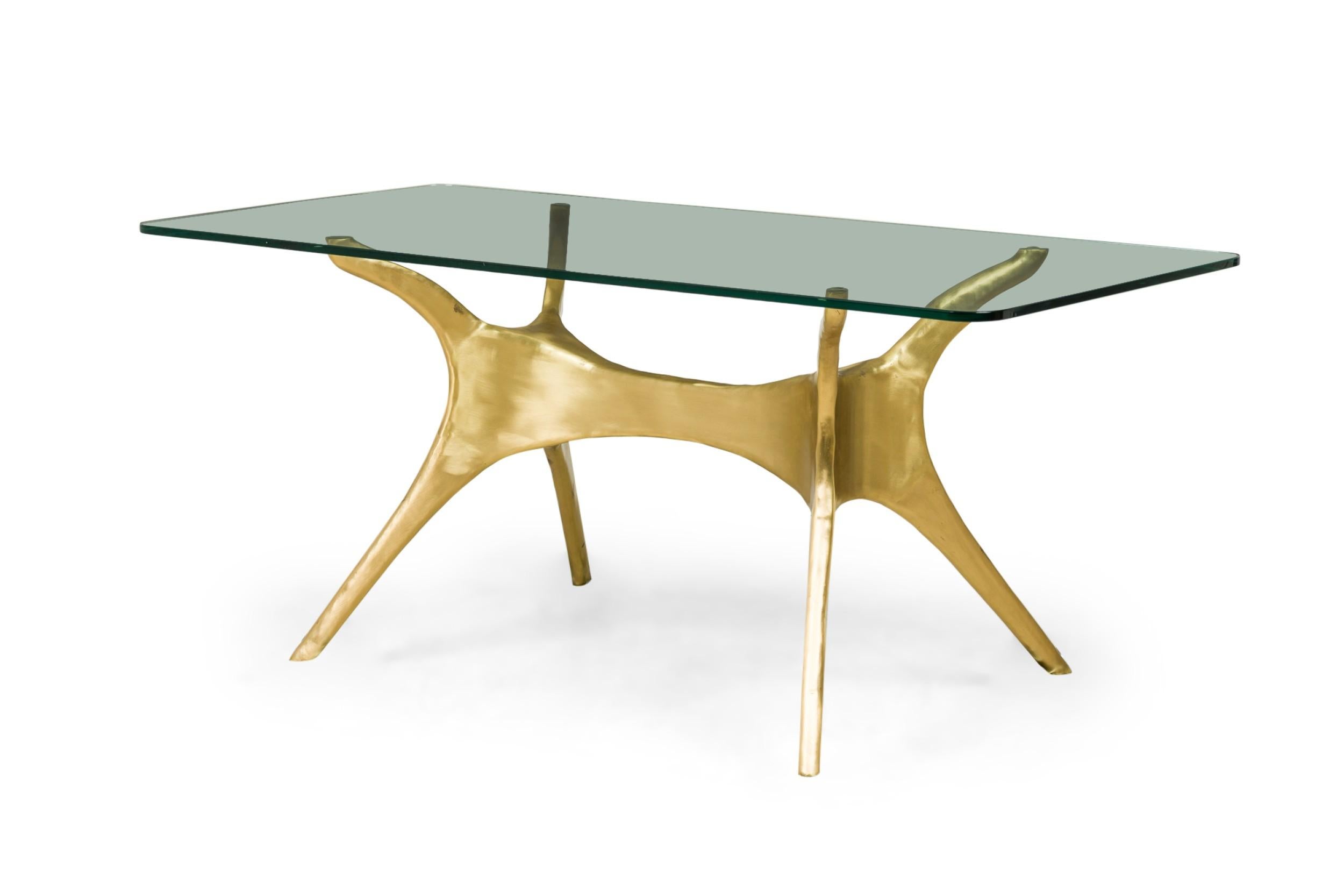 Table de salle à manger rectangulaire contemporaine 