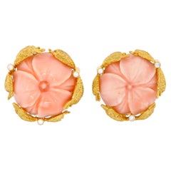 Organo-Chic Pink Coral Earrings