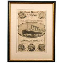 Orginal Advertisement for Vinola Otto Soap as Supplied to HMS Titanic