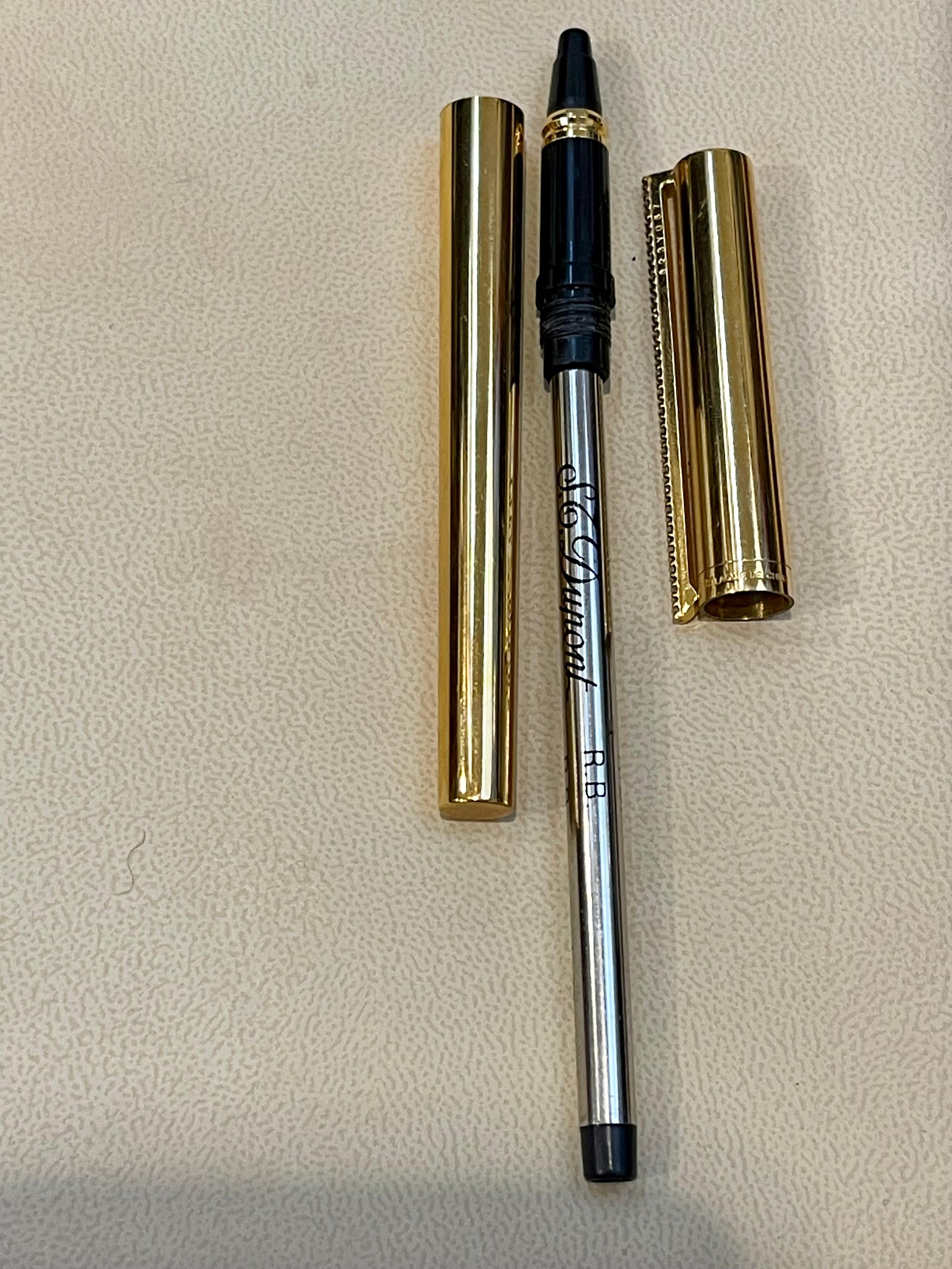 Orginal S.T.Dupont Kugelschreiber von Prestige, vergoldete Laque De Chine 4