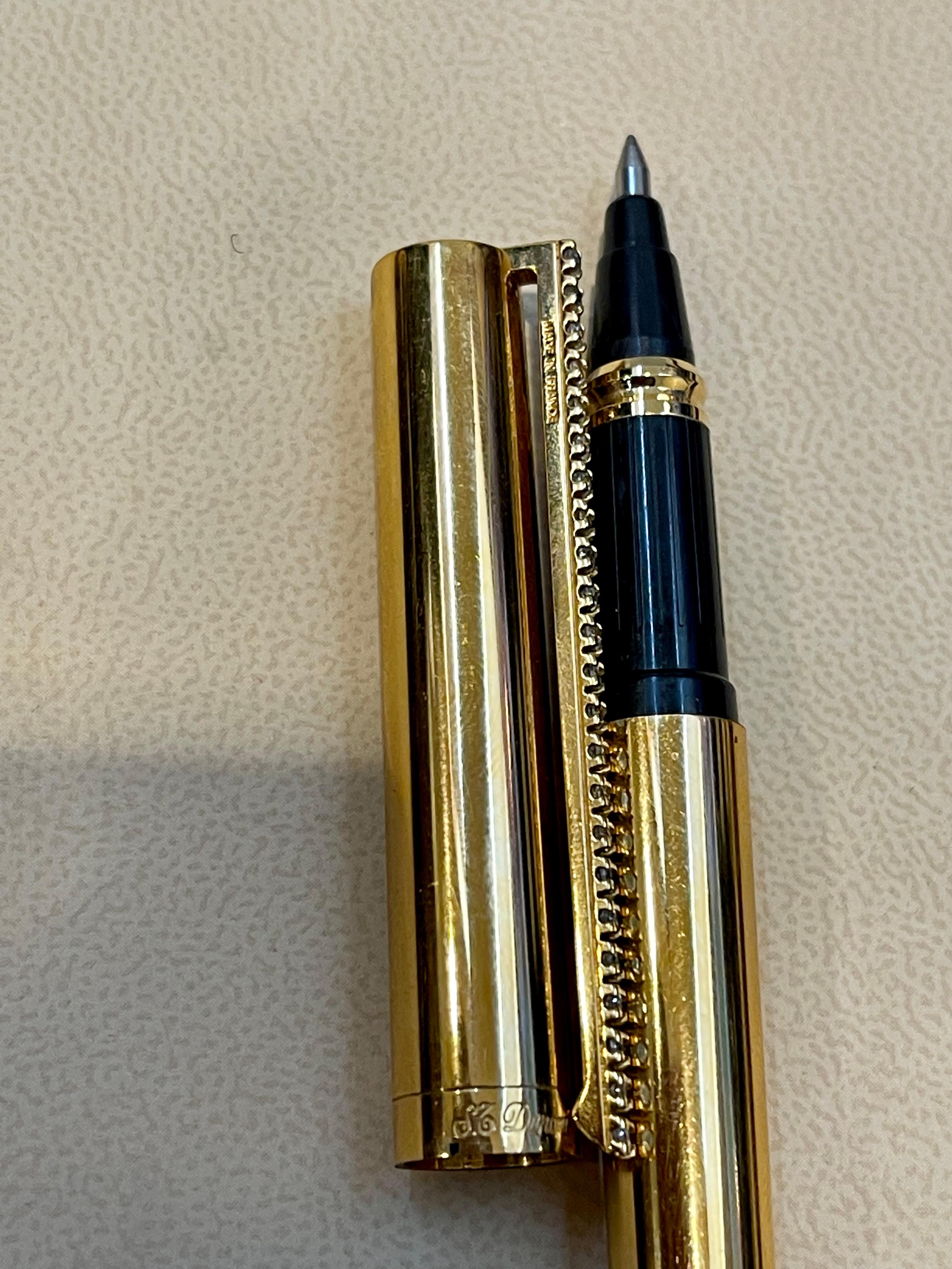 Orginal S.T.Dupont Kugelschreiber von Prestige, vergoldete Laque De Chine für Damen oder Herren