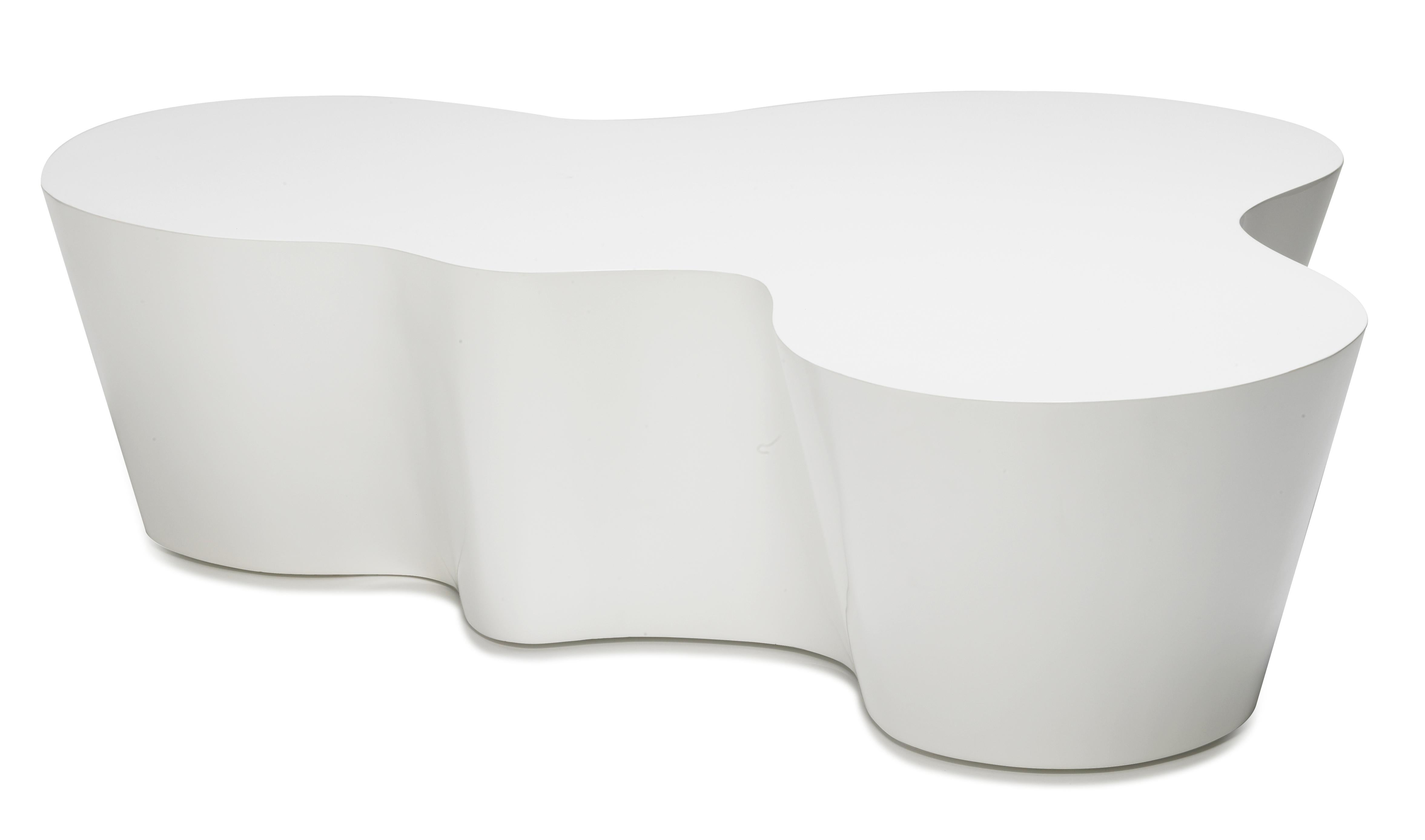 International Style Orgo White Lacquer Cocktail Table For Sale