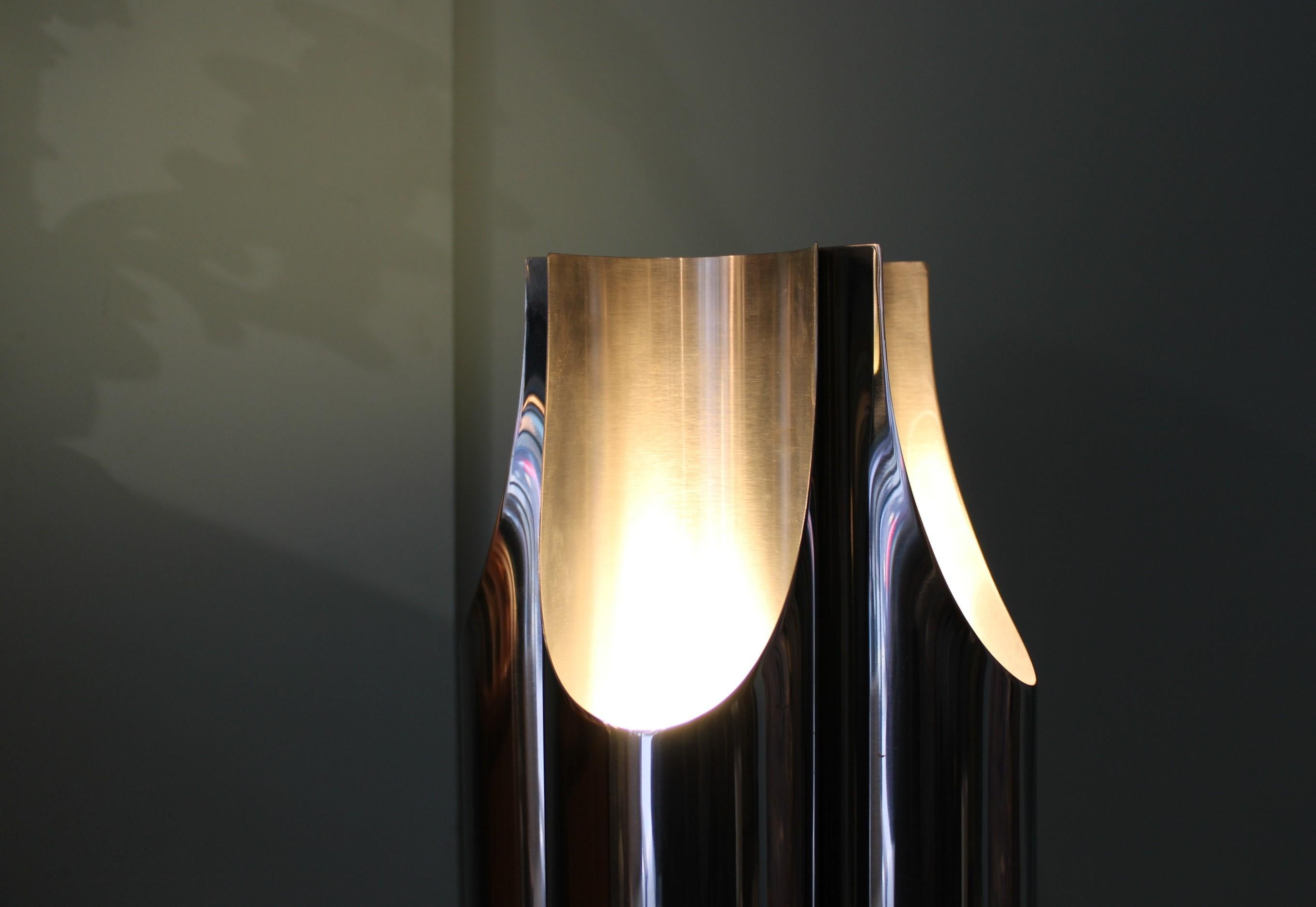 Mid-Century Modern “Orgue” lamp by Maison Charles, France, circa 1970