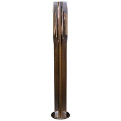 "Orgues" Brass Floor Lamp by Maison Charles France, 1970