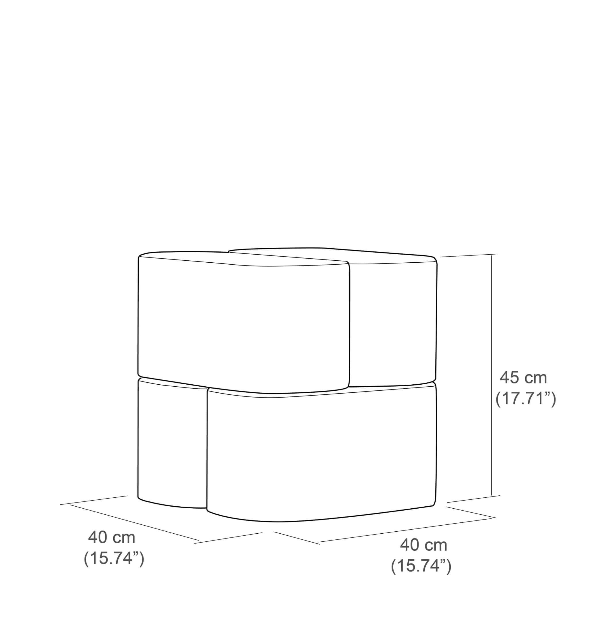 XXI secolo e contemporaneo Pouf ORI in velluto beige di Hermhaus in vendita