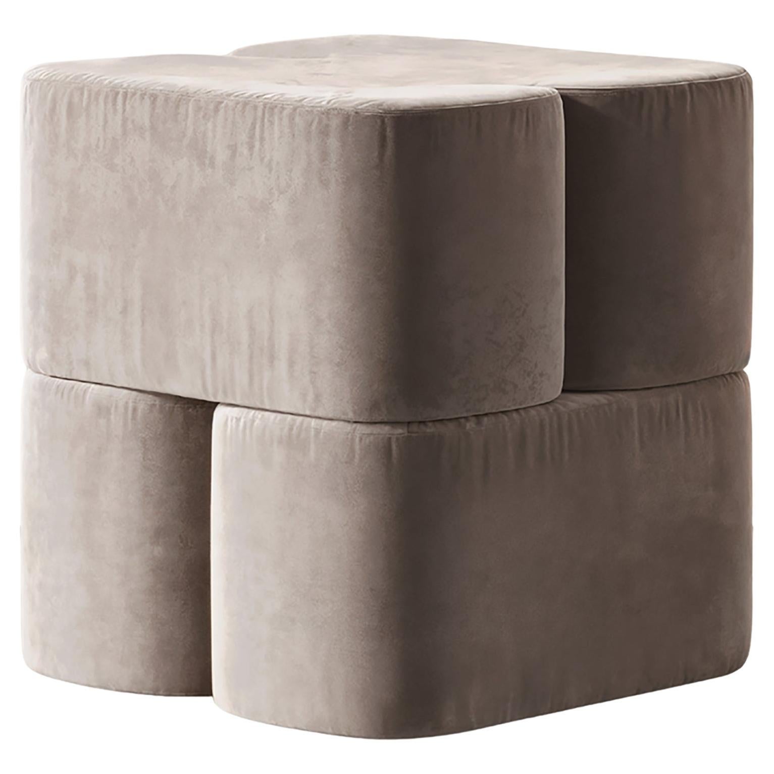 ORI Pouf beige velvet by Hermhaus