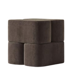 ORI Pouf Brown Velvet by Hermhaus – Modern Designer Pouf Inspired by Nature