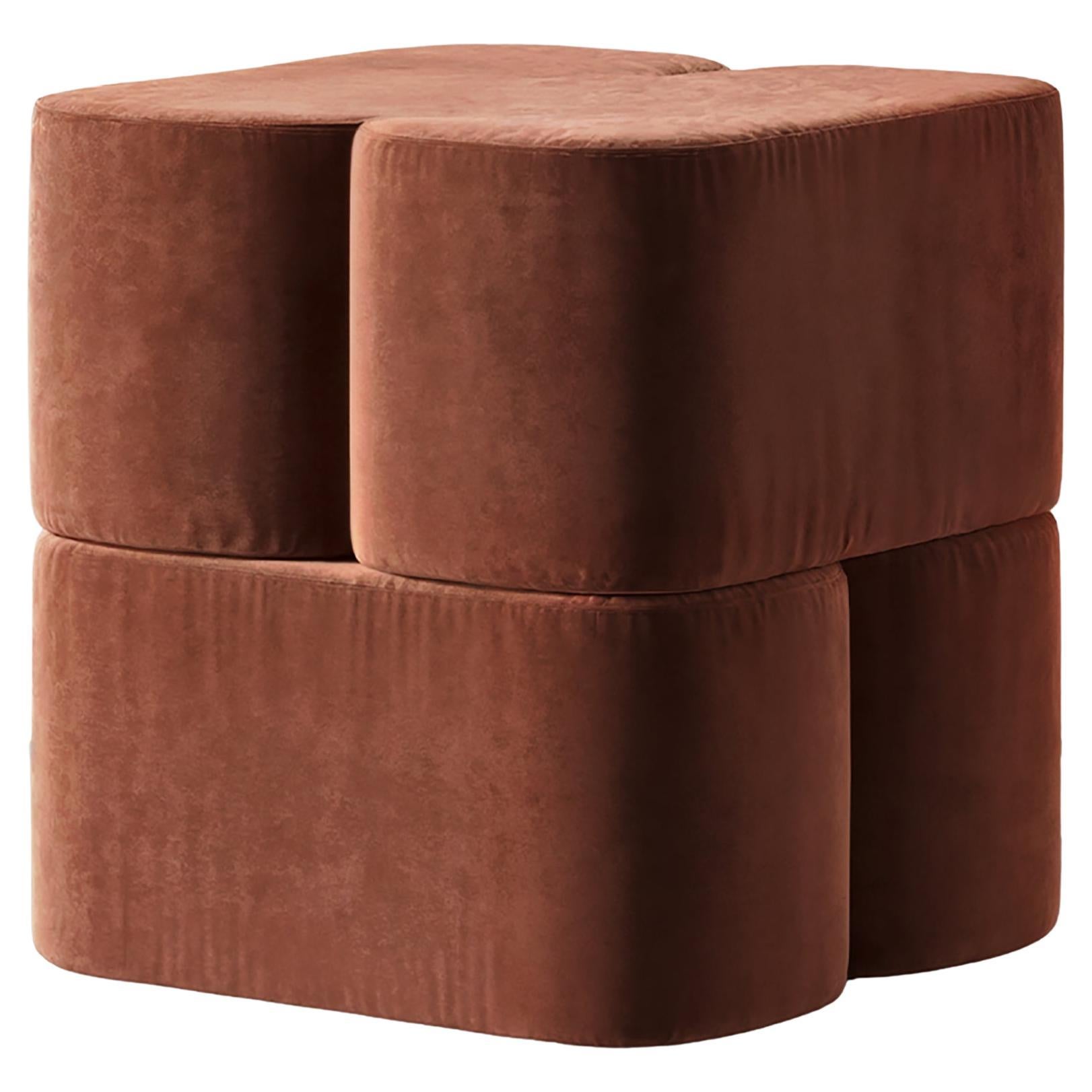 ORI Pouf tile velvet by Hermhaus