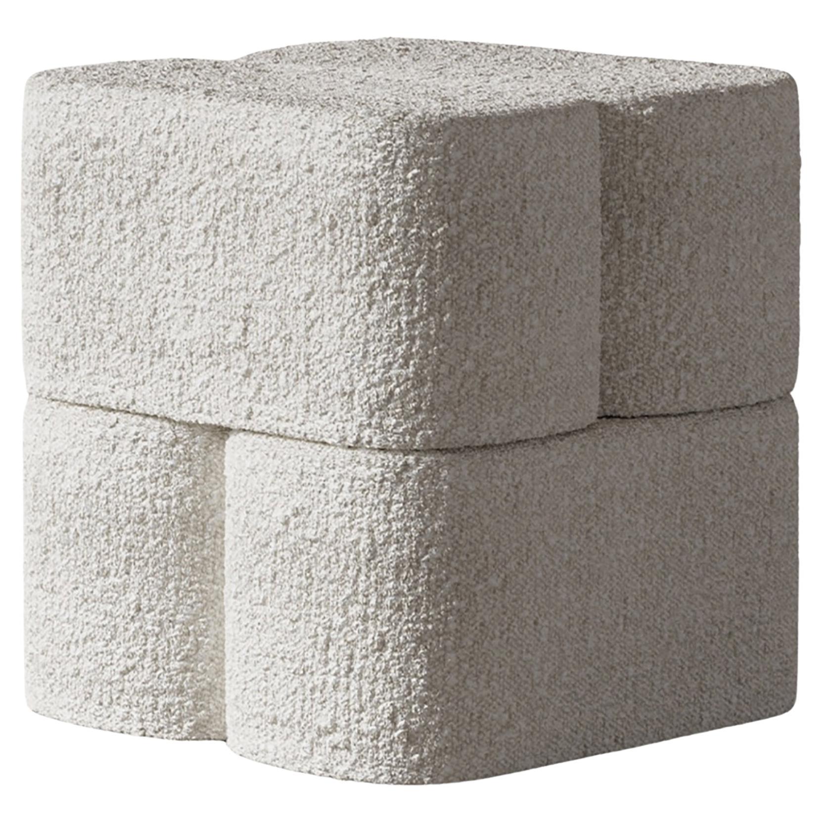 ORI Pouf White Boucle by Hermhaus