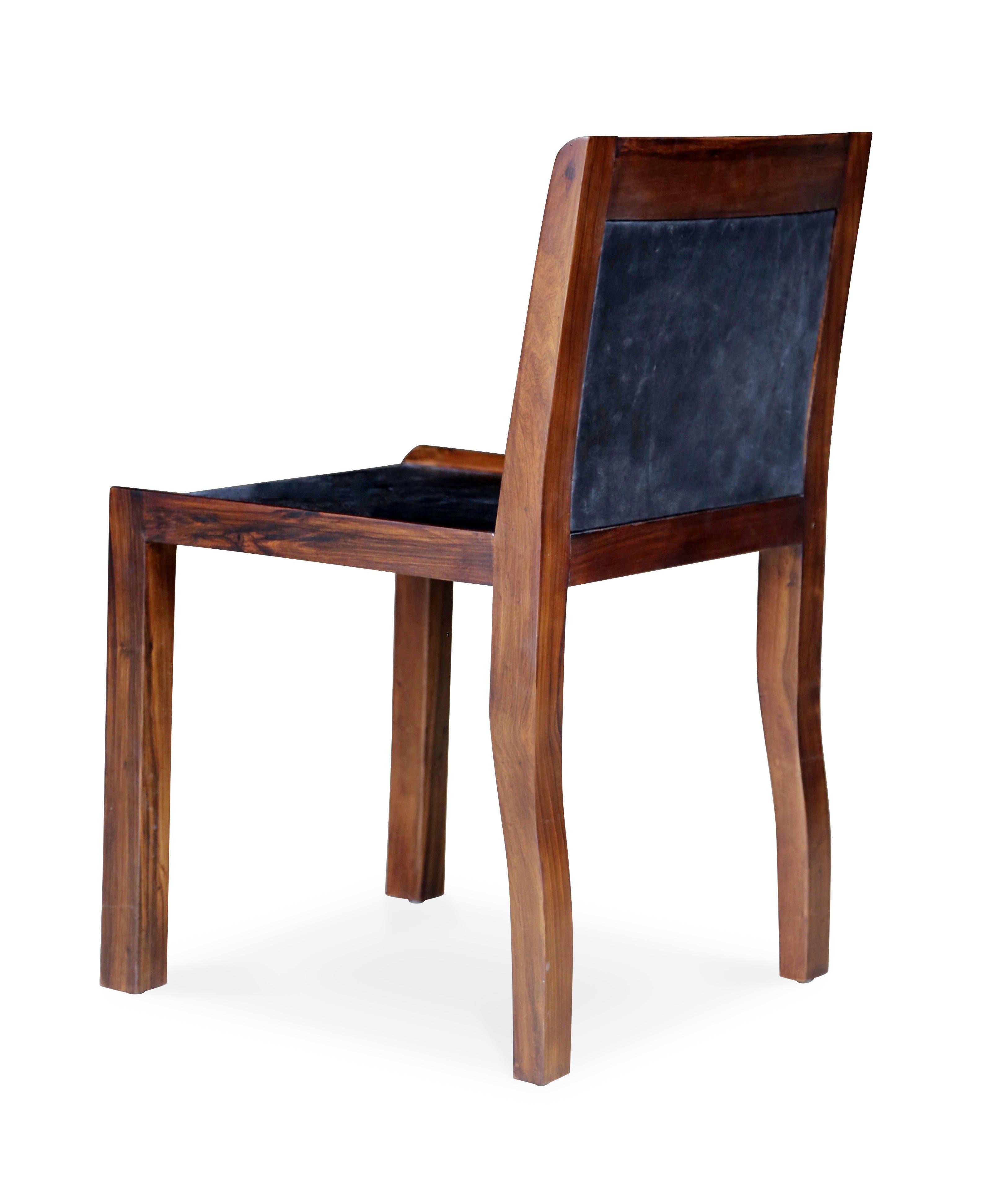 Orianna Chair in Argentine Rosewood and Wrapped Leather from Costantini 4