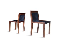 Exotic Wood & Wrapped Leather Chair from Costantini, Orianna (In Stock)