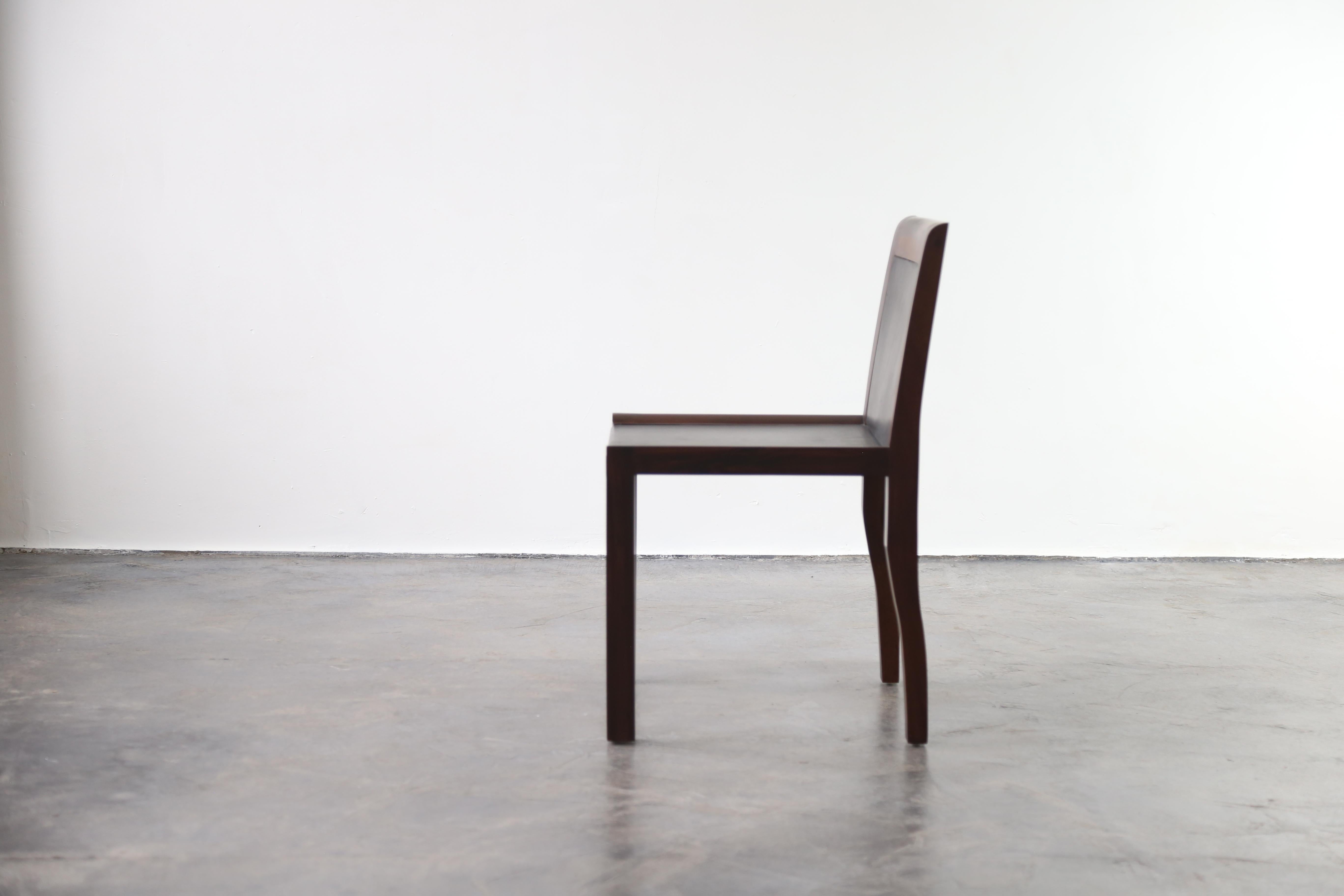 Orianna Chair in Argentine Rosewood and Wrapped Leather from Costantini In New Condition In New York, NY