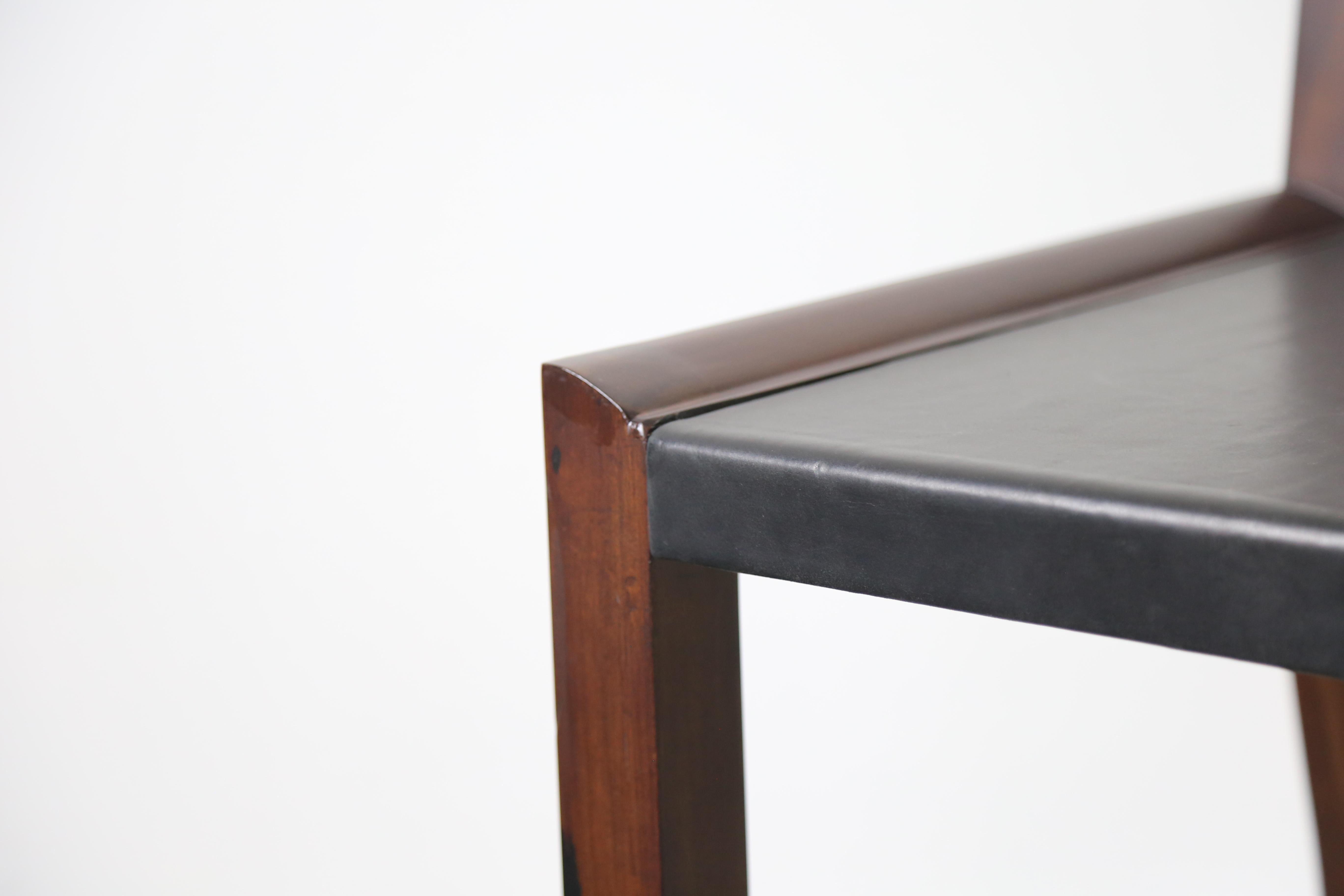Contemporary Orianna Chair in Argentine Rosewood and Wrapped Leather from Costantini