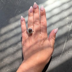Orianne 2000's 8.24 CTW Madagascar Alexandrite Diamond 18K Gold Ring GIA