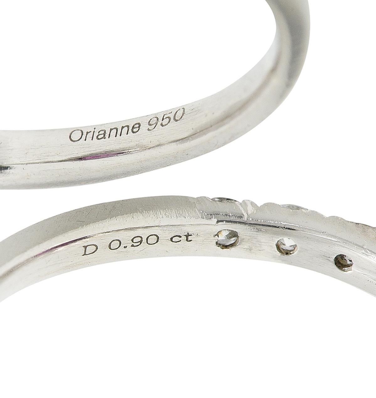 Orianne 3.10 Carats Pink Sapphire Diamond Platinum Triple Halo Ring 1