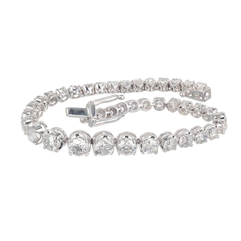 Orianne 8.00 Carat Diamond Graduated White Gold Bracelet For Sale at ...