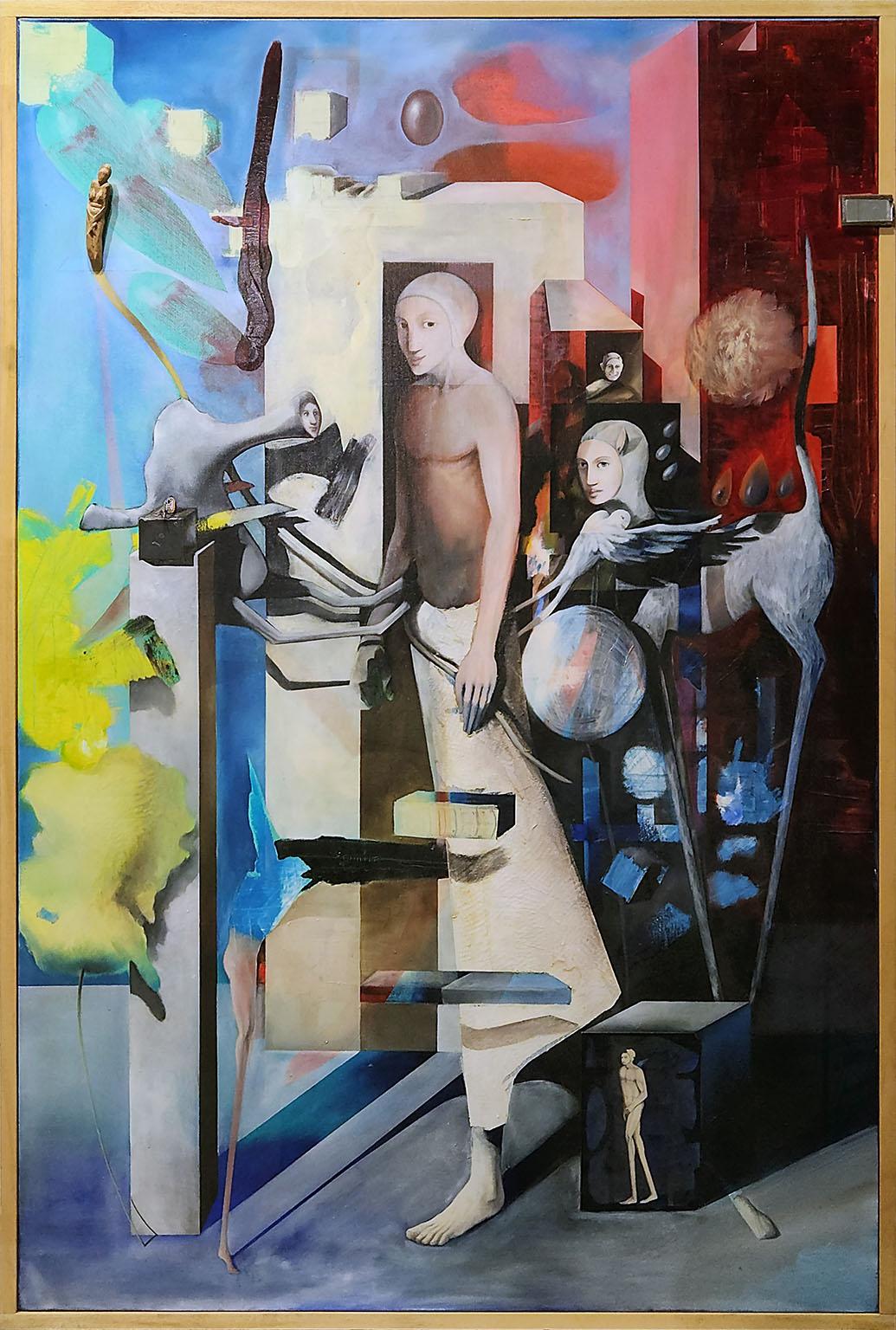 "Cammino Nell'Universo" opera d'arte a tecnica mista su tela - Mixed Media Art di Oriano Galloni