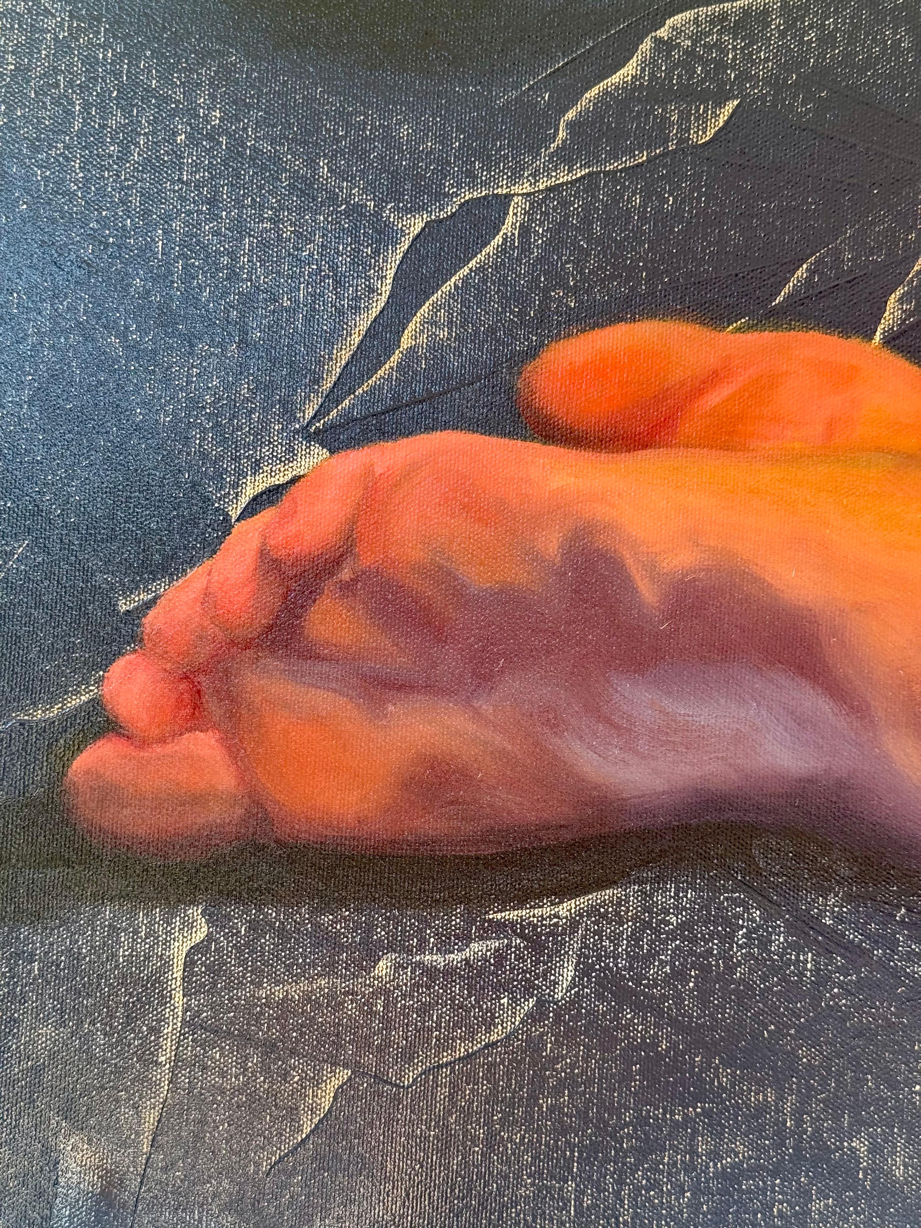Tarde de ensueño - pintura de desnudo masculino de Orielle Anais en venta 9