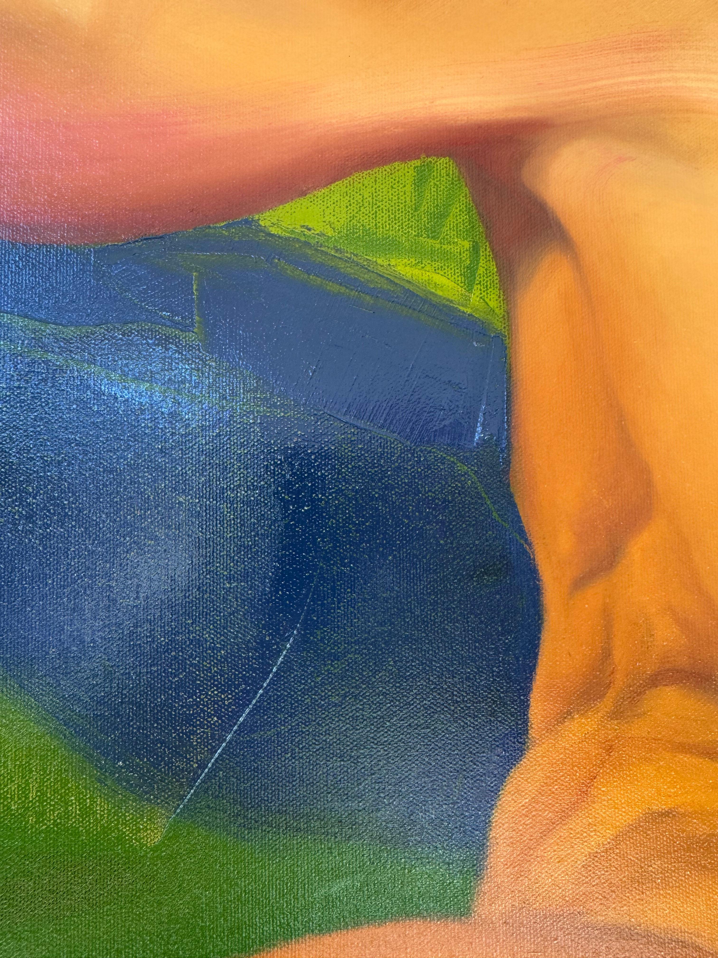 Tarde de ensueño - pintura de desnudo masculino de Orielle Anais en venta 11