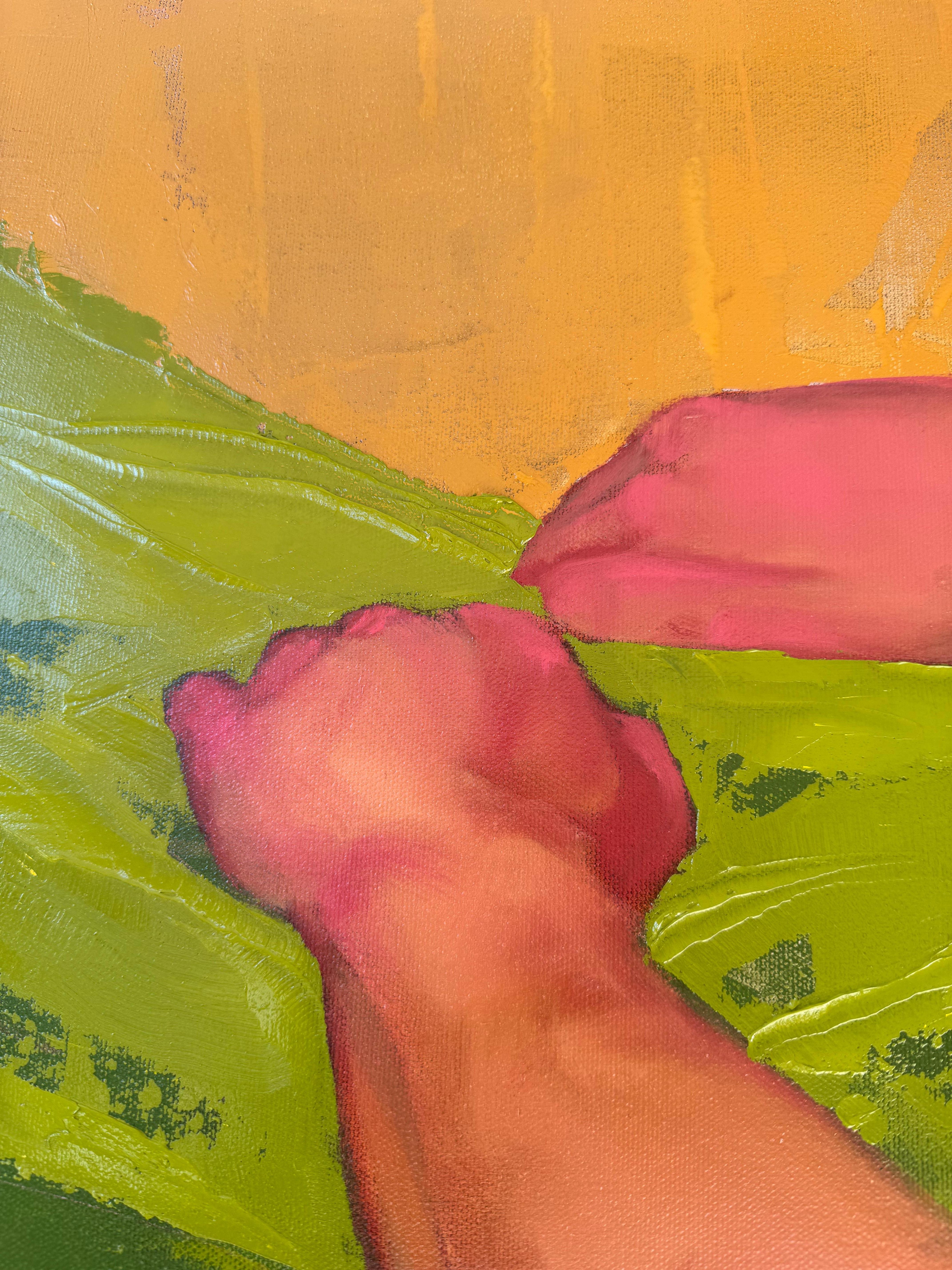 Tarde de ensueño - pintura de desnudo masculino de Orielle Anais en venta 5