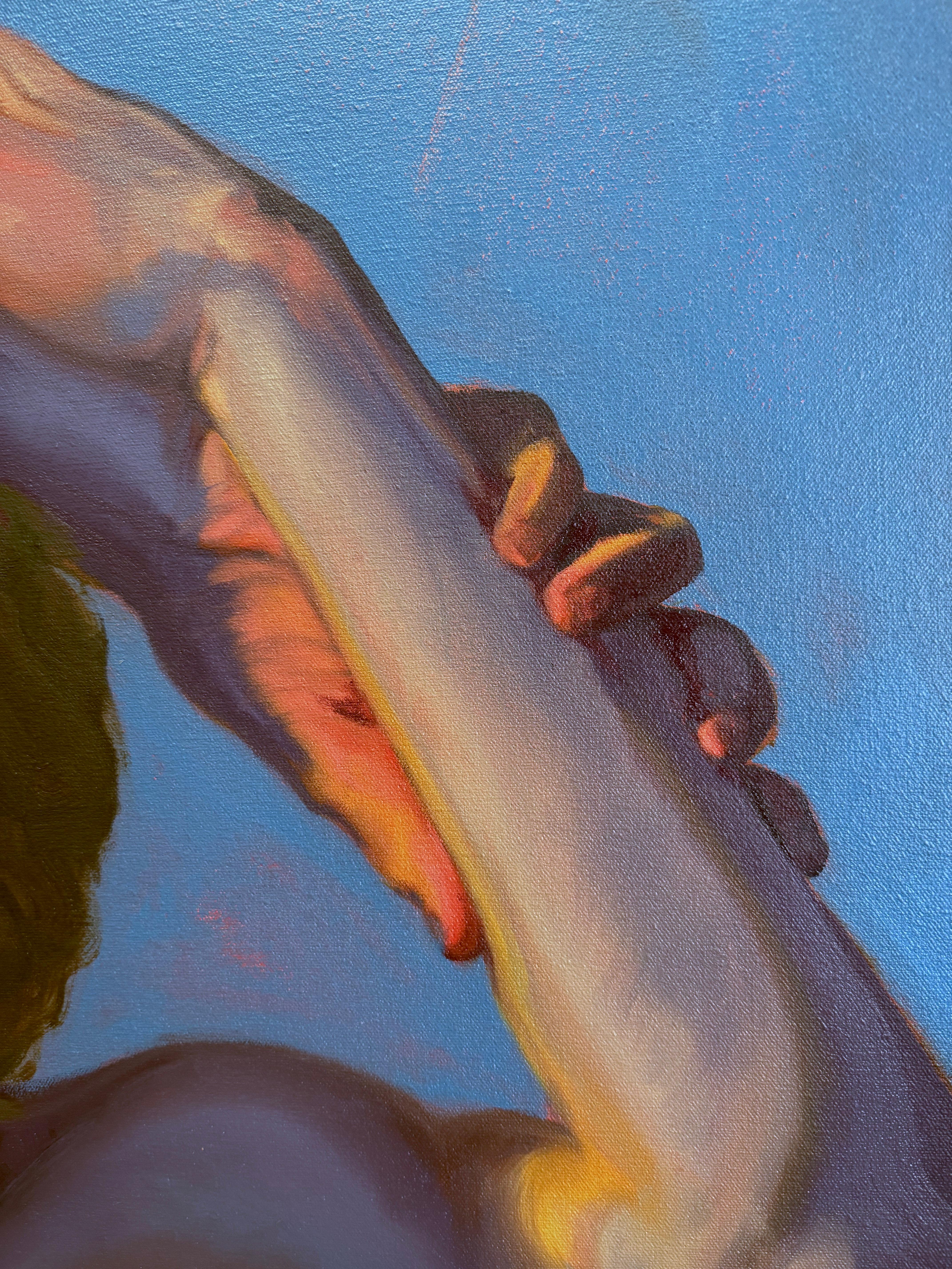 Eternal Summer - male nude painting by Orielle Anais For Sale 4