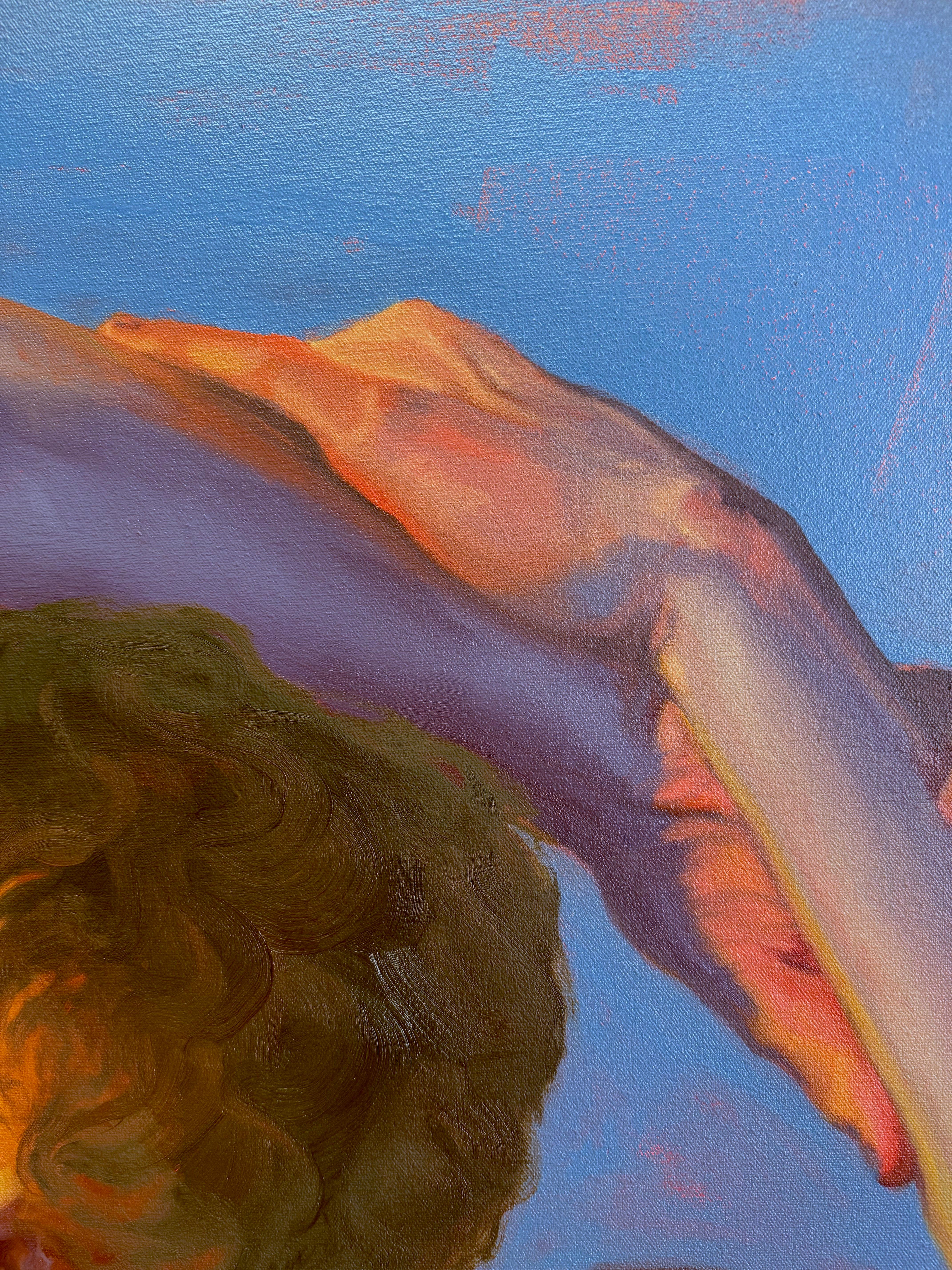 Eternal Summer - male nude painting by Orielle Anais For Sale 5