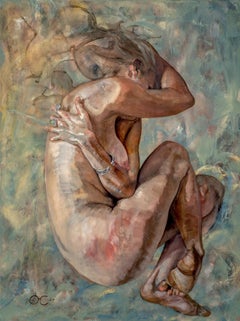 'Dissolve' Oil Painting By Orielle - Female Nudes Art