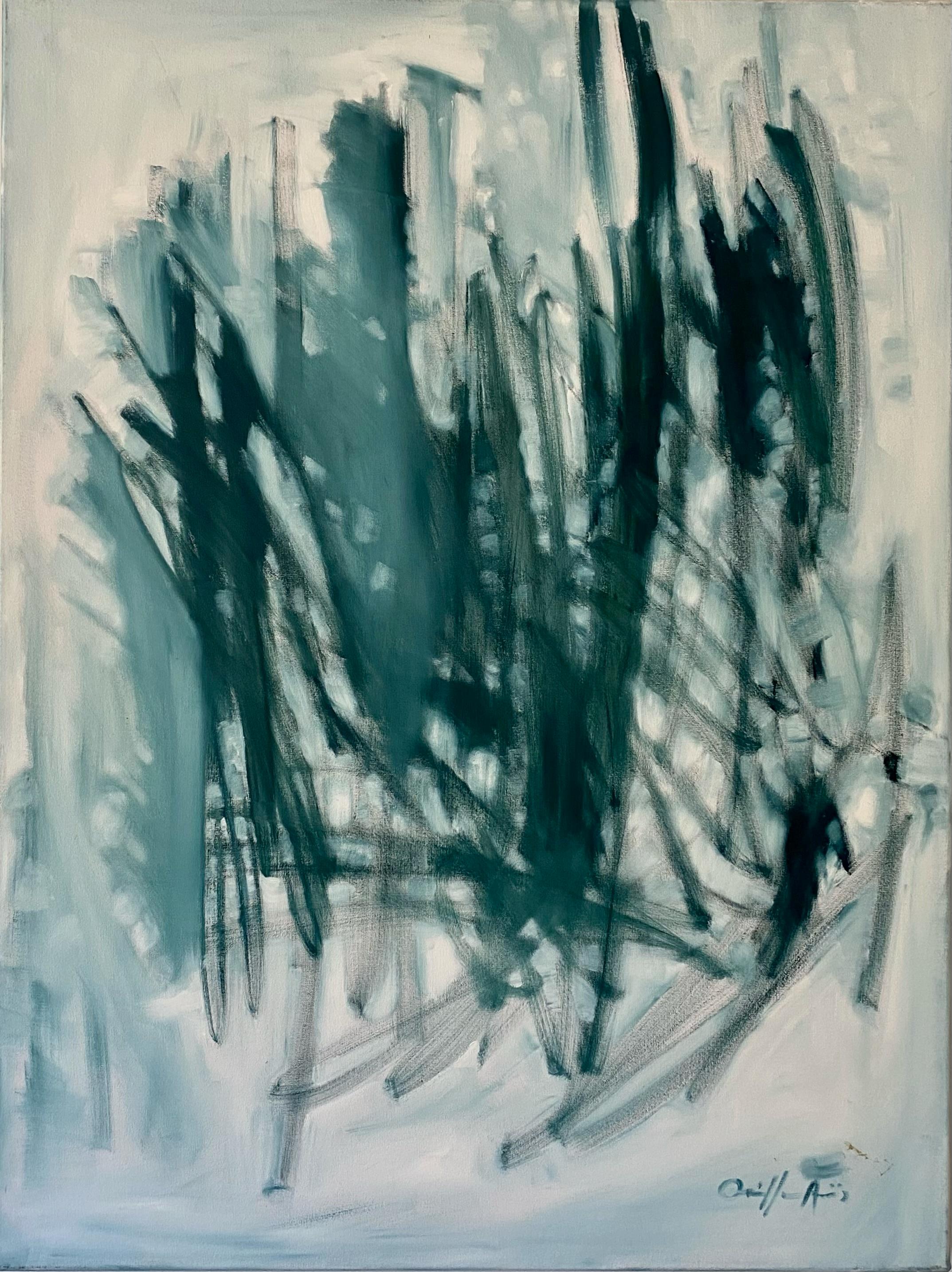 Abstract Painting Orielle Caldwell - « Into The Woods » - Peinture abstraite d'orielle