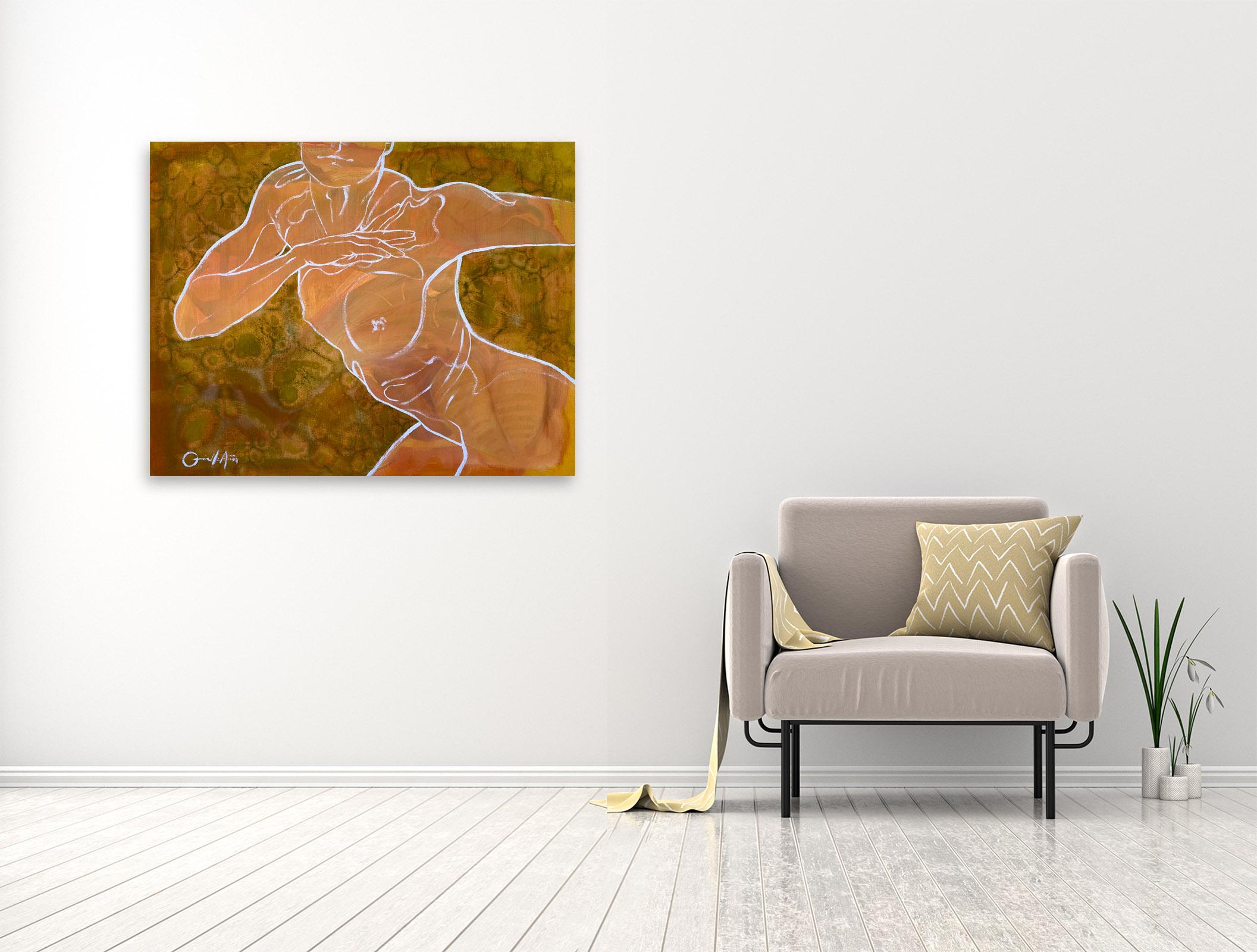 'Respond' Pittura ad olio di Orielle - Nudi femminili Arte - Painting di Orielle Anais