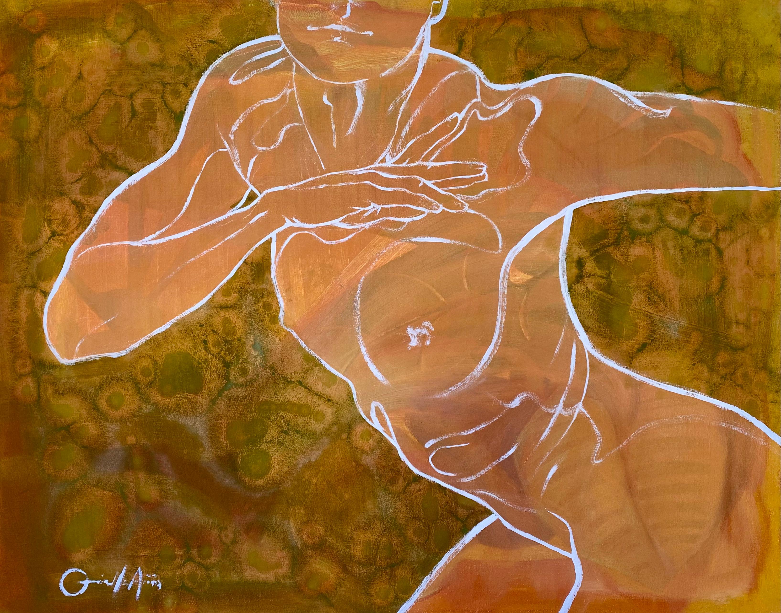 Orielle Caldwell Nude Painting - 'Respond' Oil Painting by Orielle - Female Nudes Art
