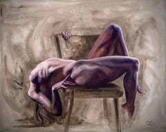Pintura al óleo "Rise" de Orielle - Arte de desnudos femeninos