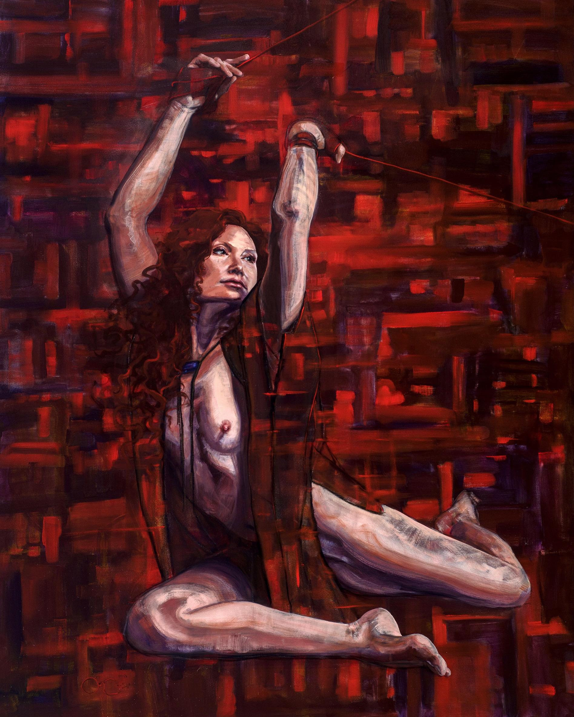 Orielle Caldwell Nude Painting - 'Sovereign' Large Oil Painting by Orielle - Female Nudes Art
