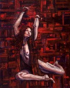 'Sovereign' Large Oil Painting by Orielle - Female Nudes Art