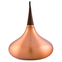 Orient Pendant Lamp in Copper and Rosewood, Late 20th Century