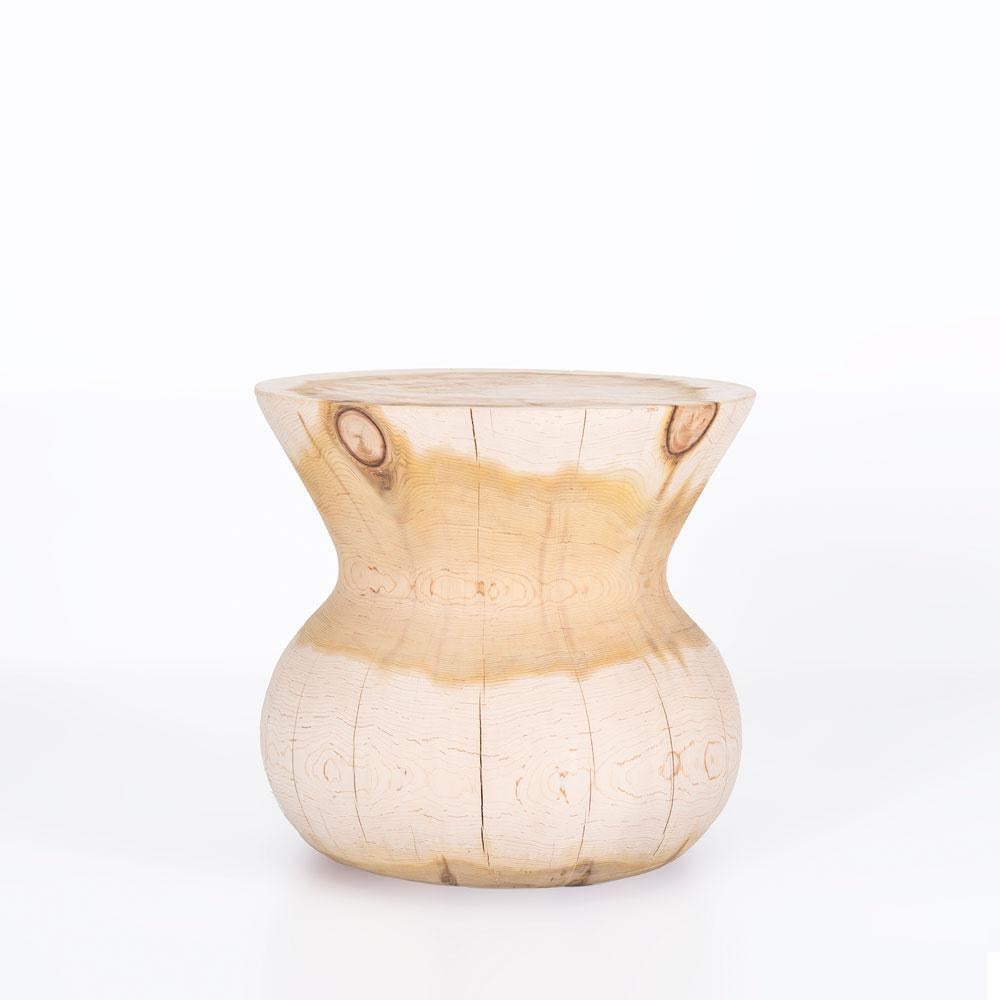 Turc Tabouret / table basseORIENT, cèdre, rond, bois de bloc en vente