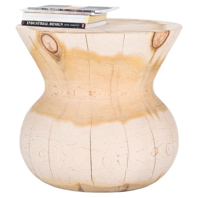 Tabouret / table basseORIENT, cèdre, rond, bois de bloc en vente