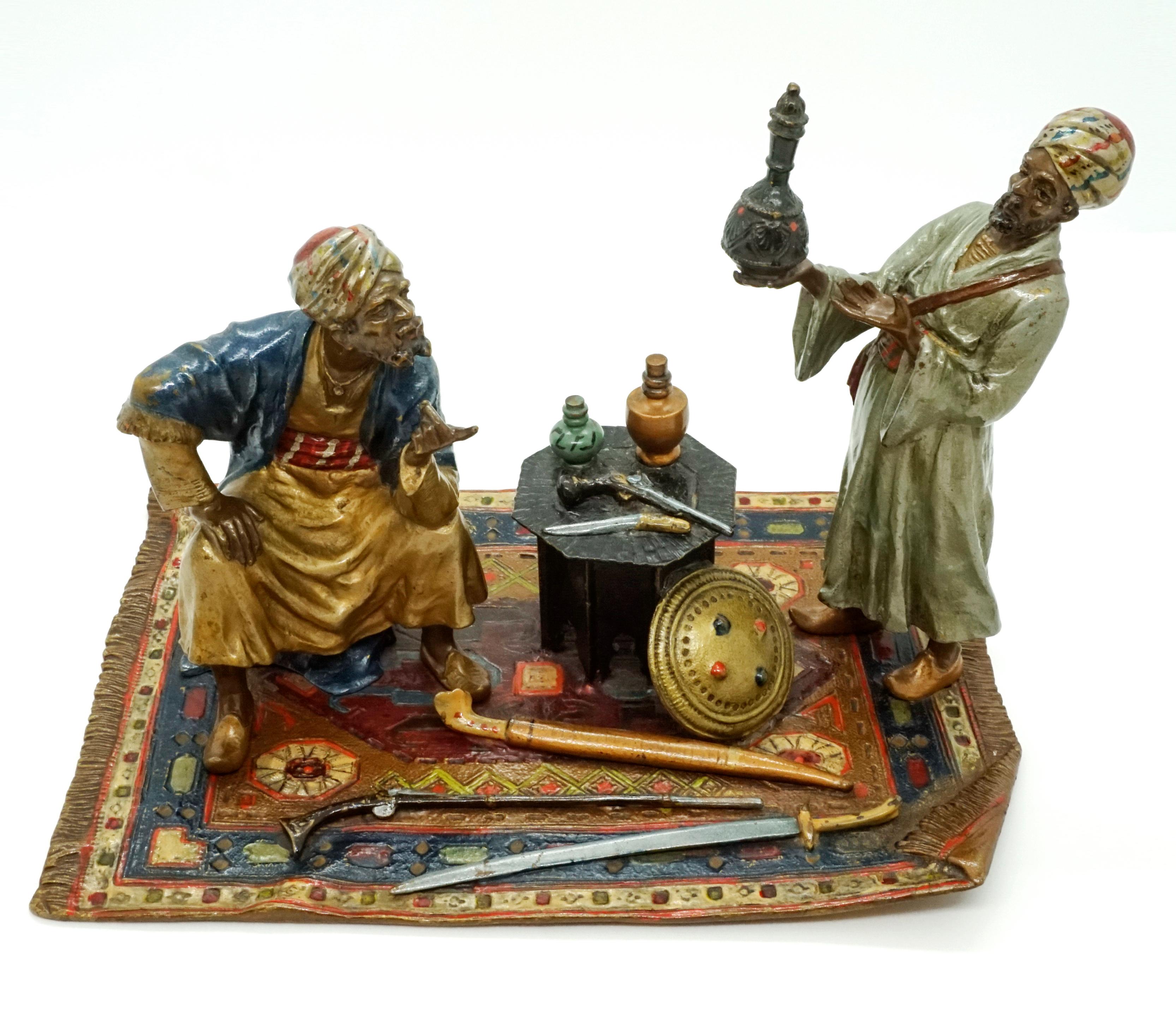 Other Oriental Antique Dealers Viennese Carpet Bronze by Bergmann, circa 1900