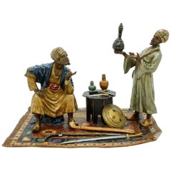 Oriental Antique Dealers Viennese Carpet Bronze by Bergmann, circa 1900