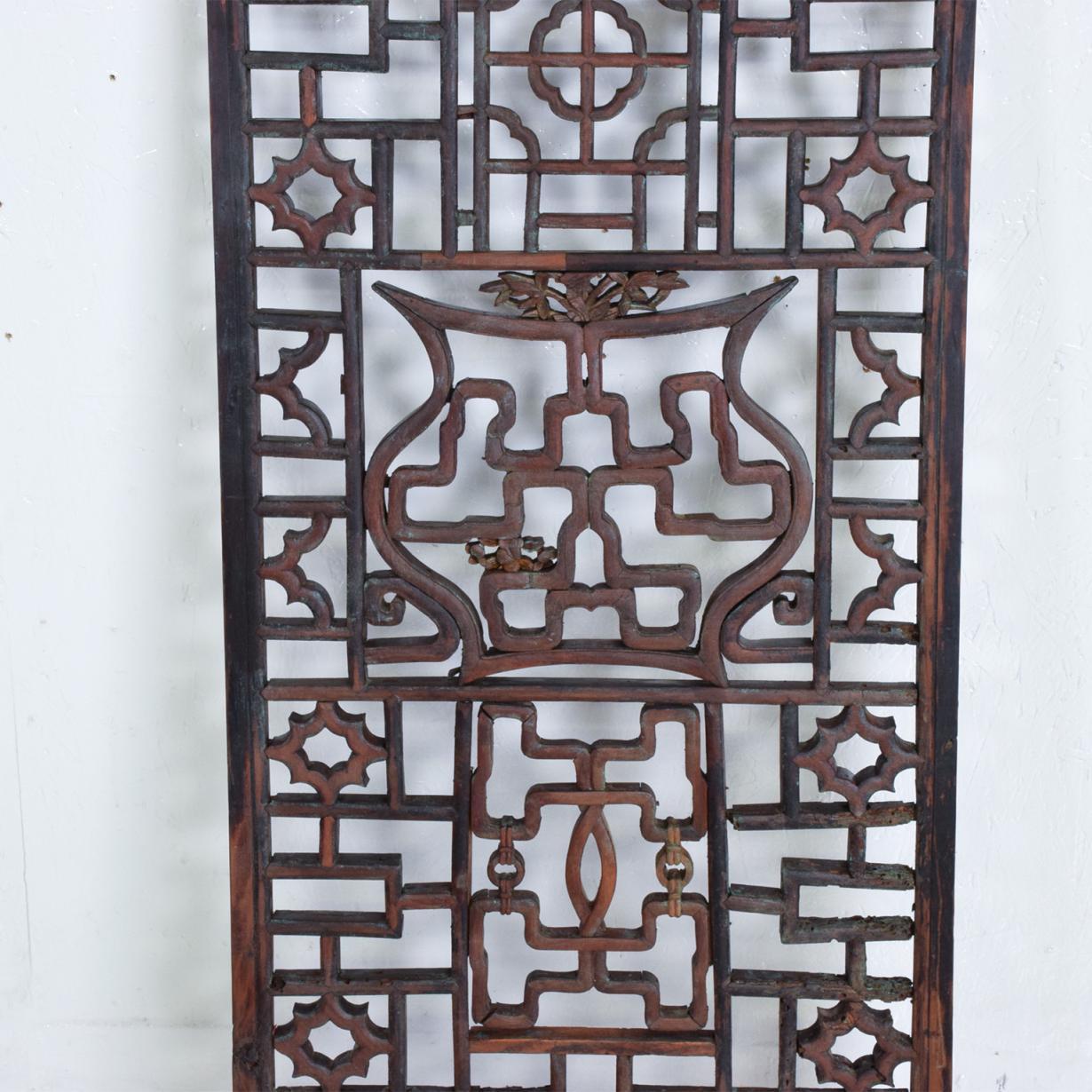 Chinese Oriental Asian Rosewood Wall Sculptural Antique Panel Screen