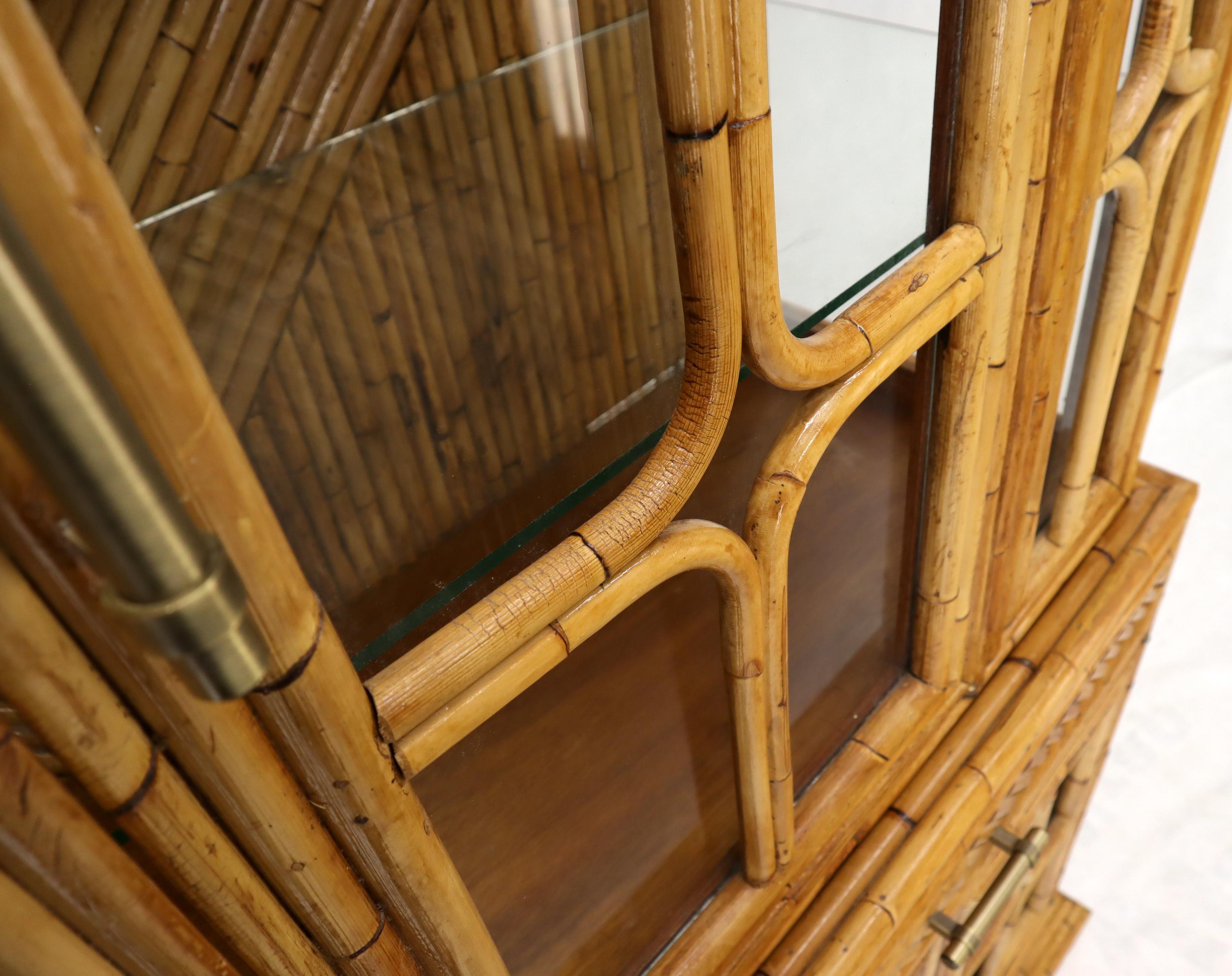 Orientalisches Curio- Sideboard aus Bambus und Rattan im asiatischen Oriental-Stil im Angebot 6