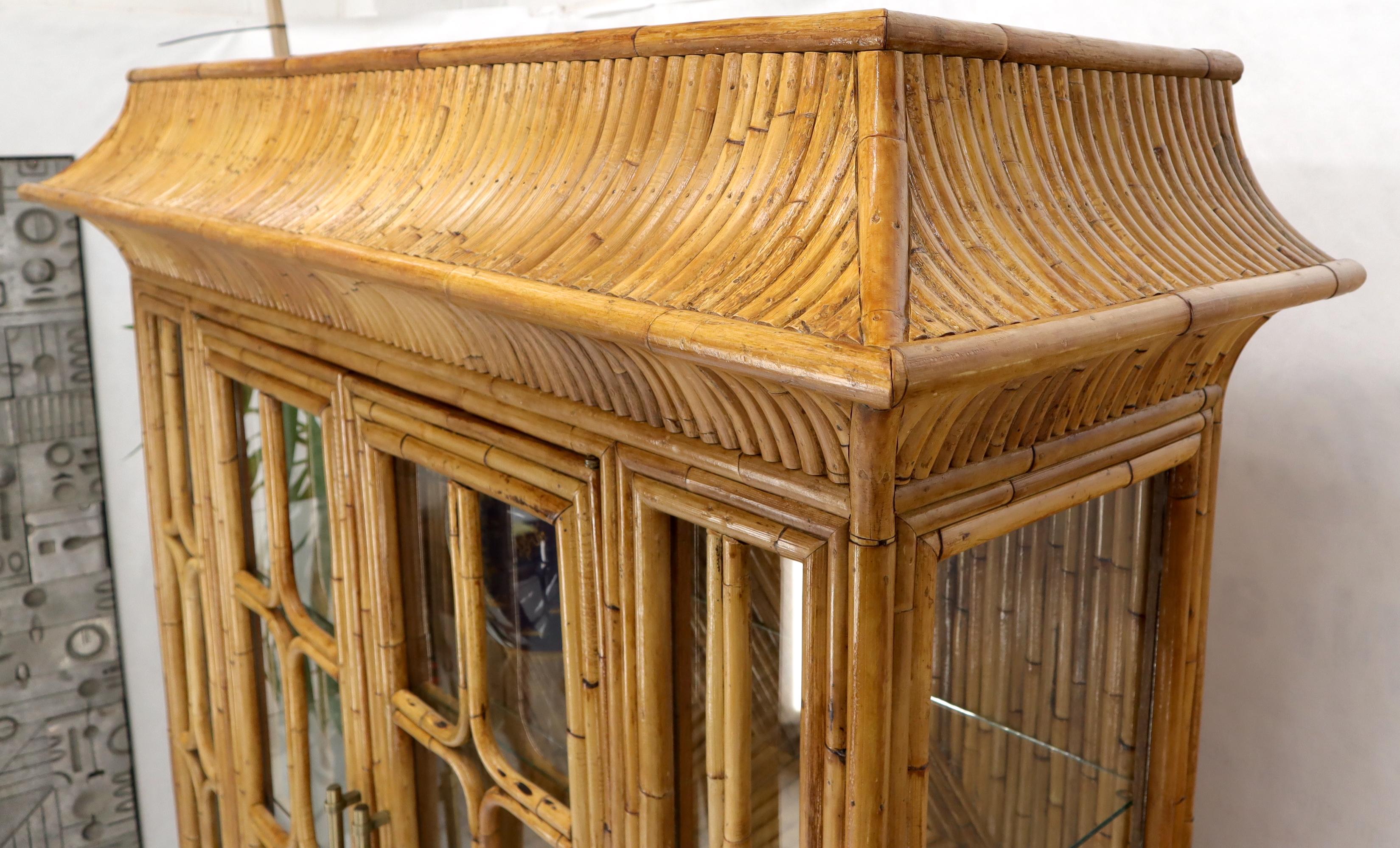 Orientalisches Curio- Sideboard aus Bambus und Rattan im asiatischen Oriental-Stil im Angebot 11