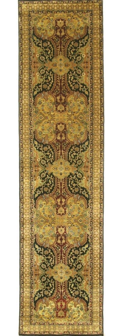 Oriental Black Hand-Knotted New Zealand Wool Rug Carpet, Medallion Design