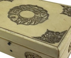 Oriental bone jewelry box - 19th century