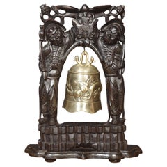 Used Oriental brass temple bell