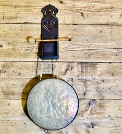 Oriental Brass Wall Hanging Dinner Gong  This is a very unusual piece