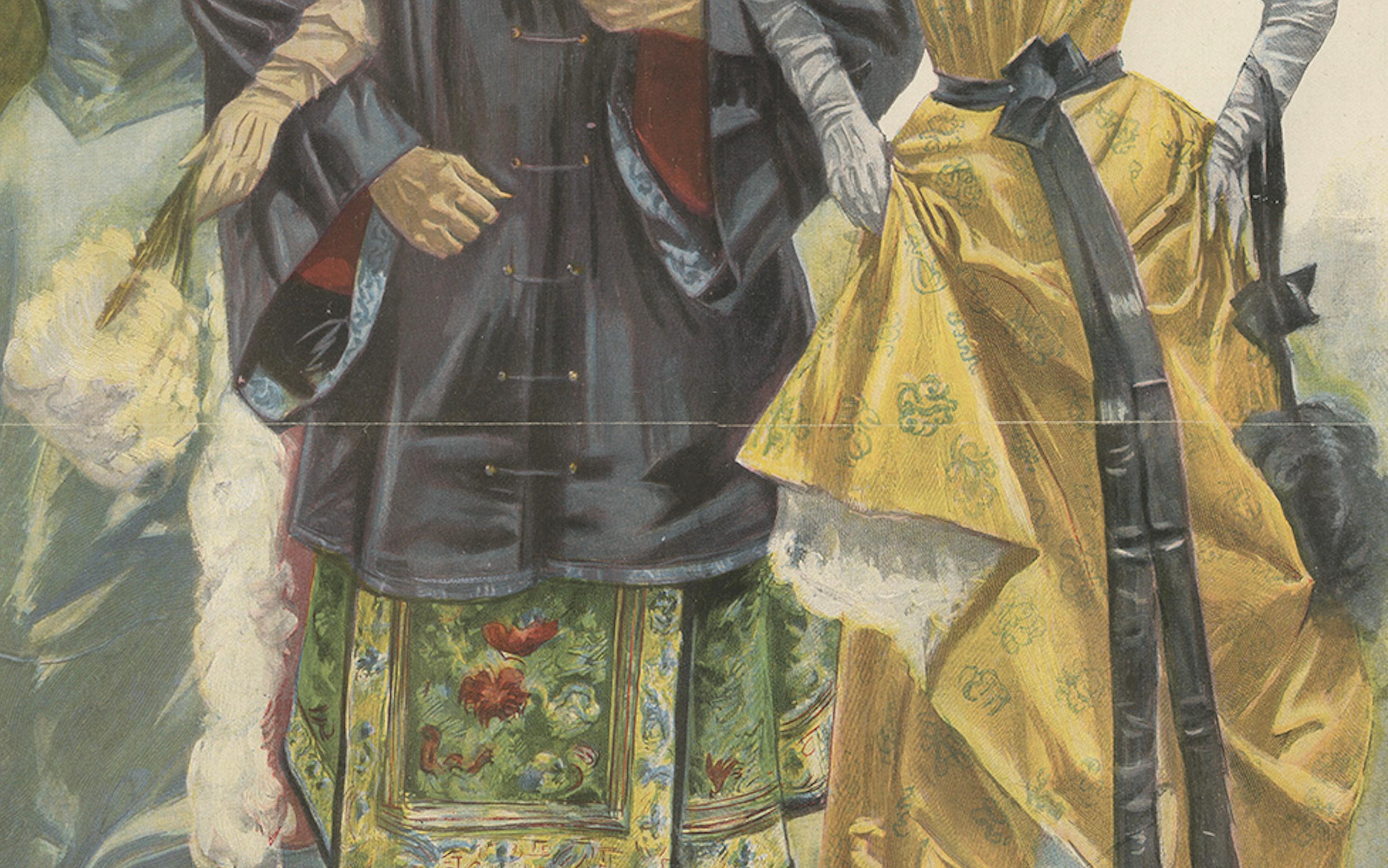 German Oriental Carnival Costume Scene – “Faschingsfreuden” by Edward Cucuel, c. 1900 For Sale