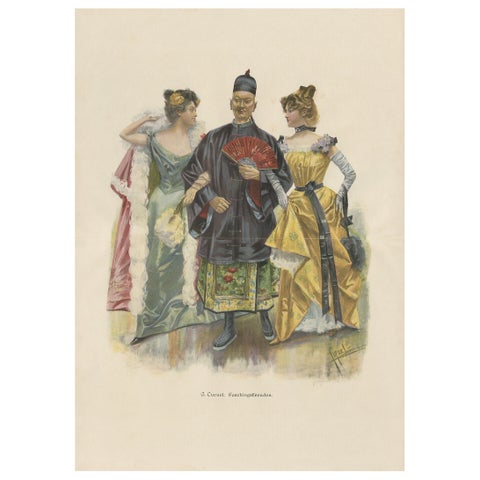 Oriental Carnival Costume Scene, “Faschingsfreuden” by Edward Cucuel, c. 1900